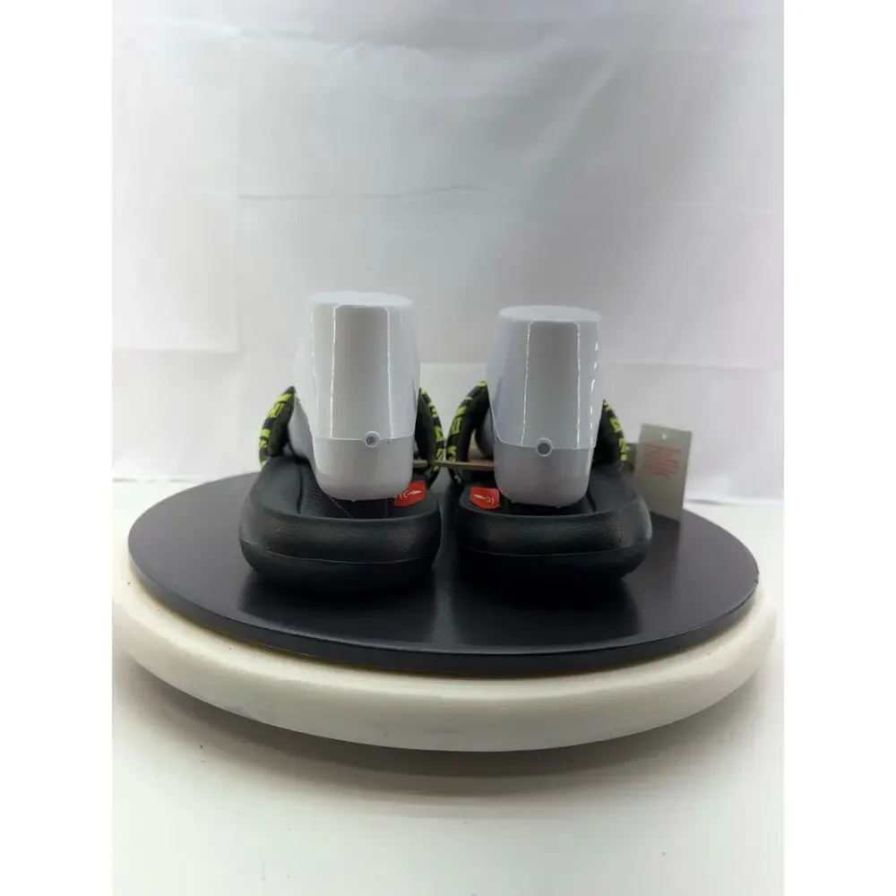 Nike Victori One‎ Slide Print Mens 8 Black Volt Logo Sport Sandals Slip On Shoes